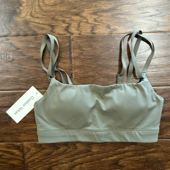Outdoor Voices Zoom Double Strap Bra in Tea Tree XXS - Picture 4 of 8